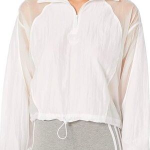 Oversized Adidas Original White Windbreaker